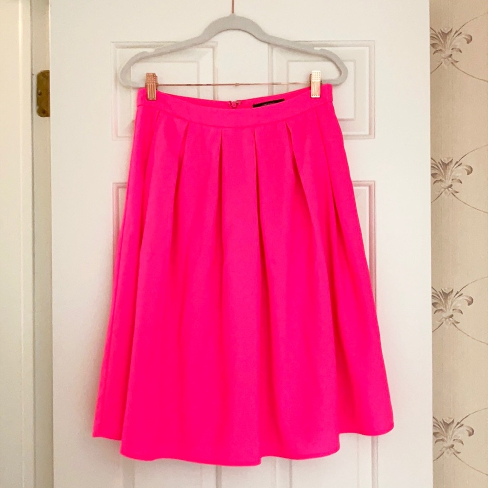 Forever21 Hot Pink Pleated Skirt